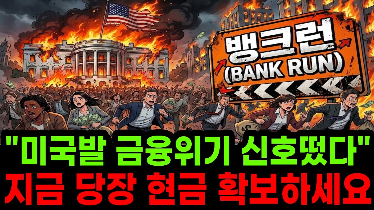 &ldquo;미국발 금융위기 신호떴습니다&rdquo; 대규모 인출 뱅크런 사태 발생 지금 당장 현금 확보하세요