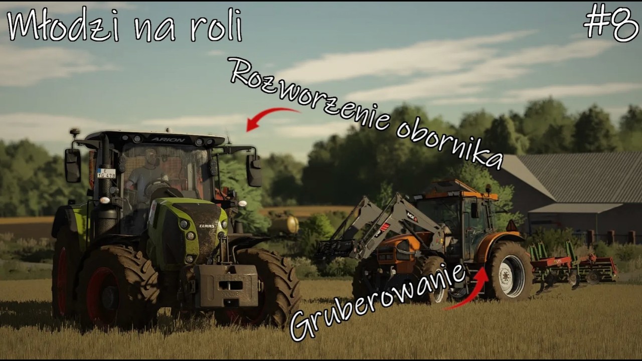 Obornik Claasem😍|Gruberowanie😱|Prace pożniwne🤩 Młodzi na roli#8| Pomorze_Team