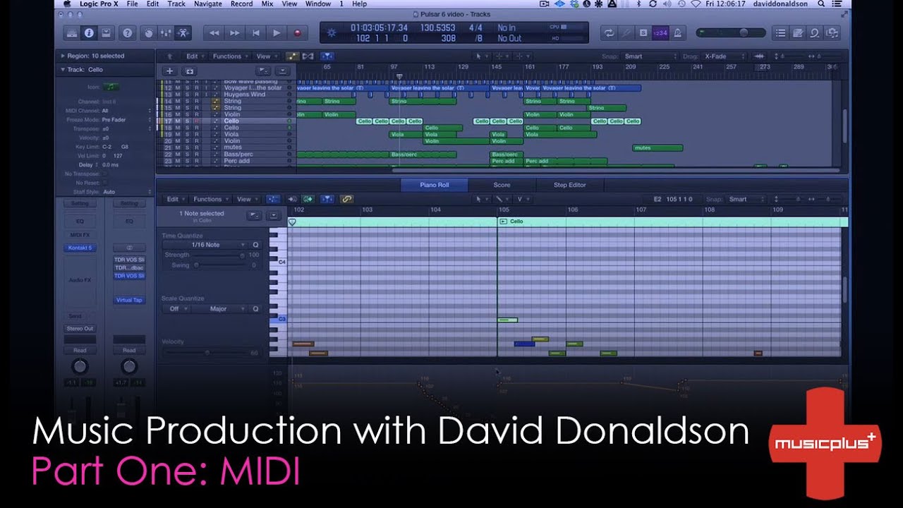 Music Plus // Music Production Tutorial with David Donaldson (Part 1 | MIDI)