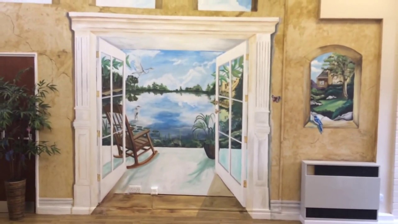 Trompe l'oeil mural by Drews wonder walls frame by frame