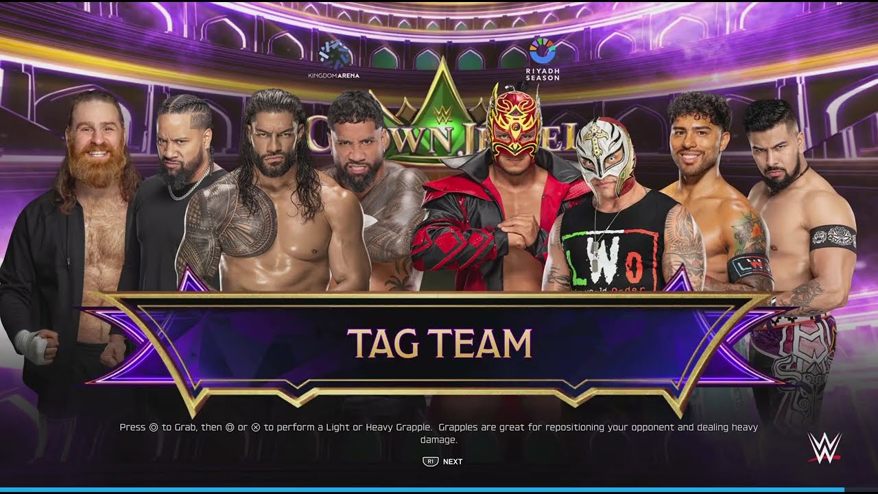 Playing with the og bloodline against latino world order in 2K 25 wwe