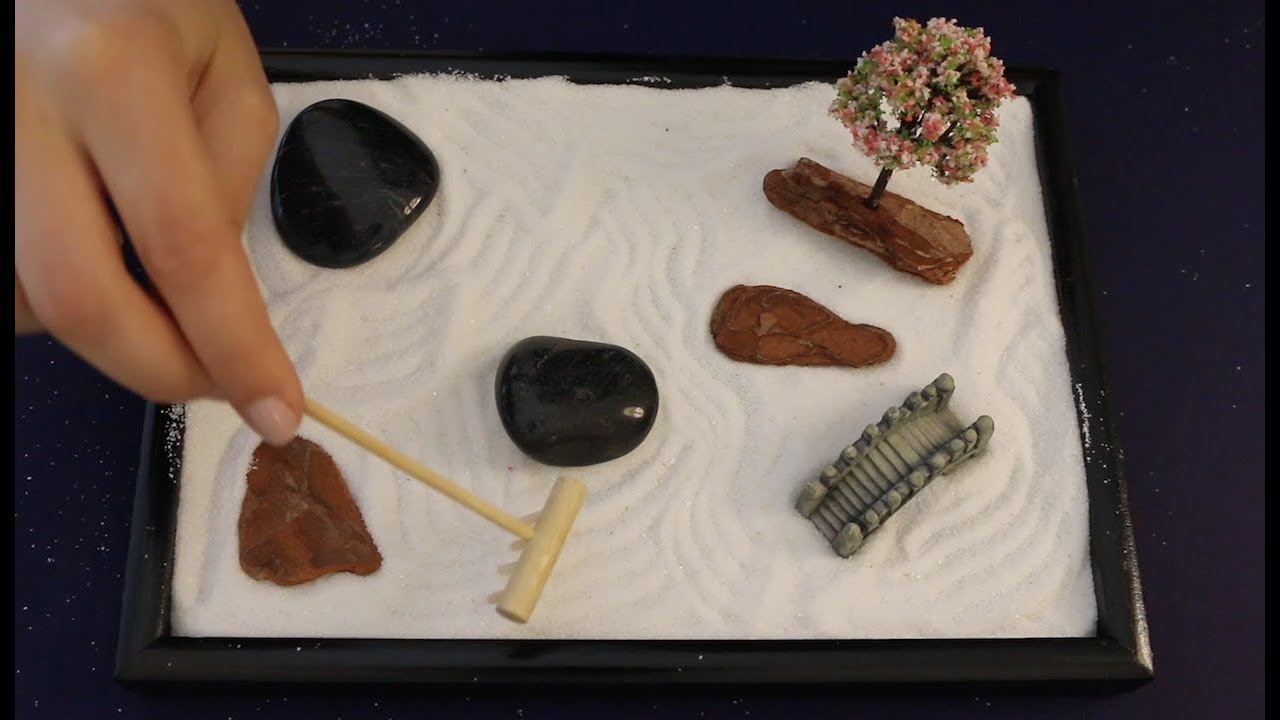 ASMR - Relaxing Zen Garden ♡ Crunchy Sand, Smooth Stones, Soothing Sounds