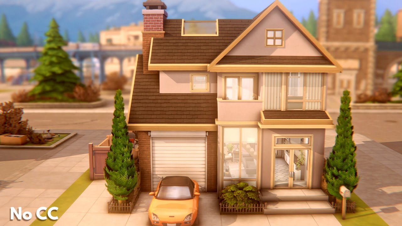 Warm Base Game Loft ♥  The Sims 4 Speed Build With Lofi