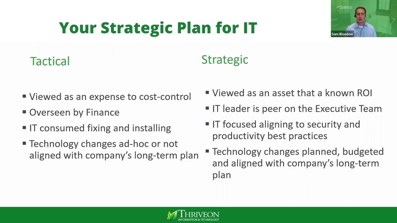 Your Strategic Plan for IT