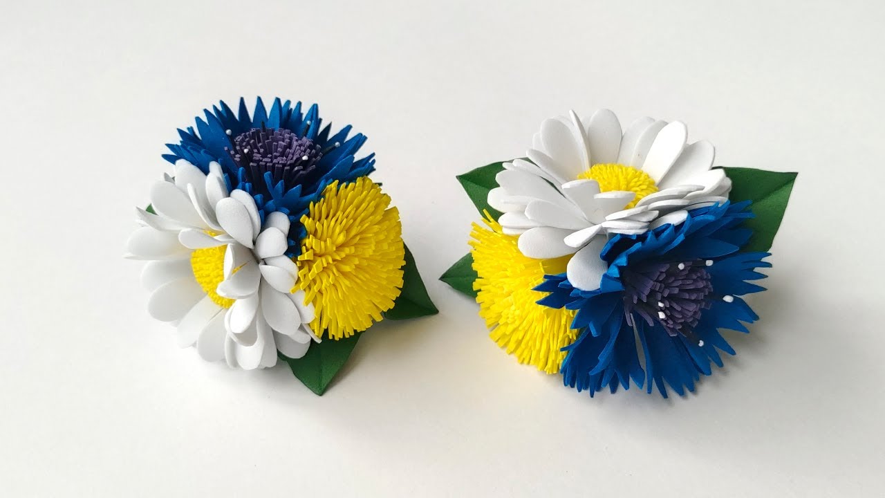 А вы уже видели?! василек,одуванчик,ромашка из фоамирана. Foamiran cornflower, dandelion, chamomile