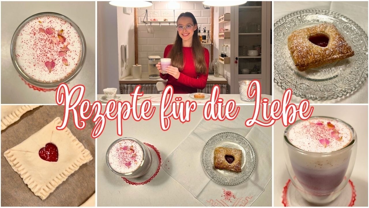 Süße Valentinstag-Rezepte 💌 DIY Essbare Liebesbriefe & Pink Latte selber machen ❤️