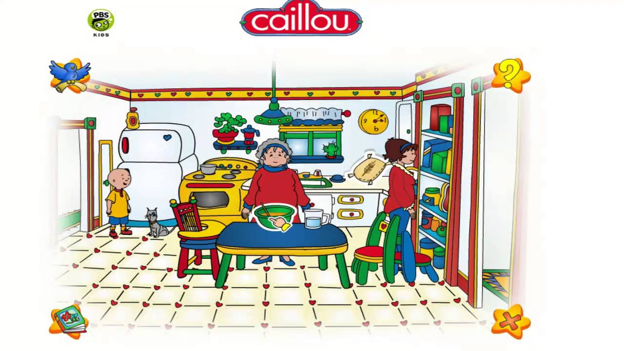 Caillou Games - Help Dad Build Bridges and Cooking With Grandmother