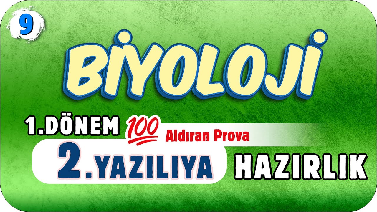 9.Sınıf Biyoloji 1.Dönem 2.Yazılıya Hazırlık 📑 #2023