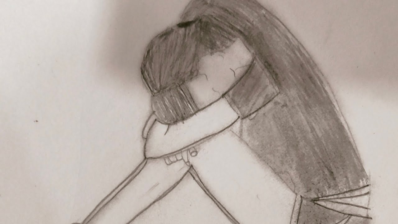 How to draw a sad girl -step by step ll pencil sketch tutorial ll 