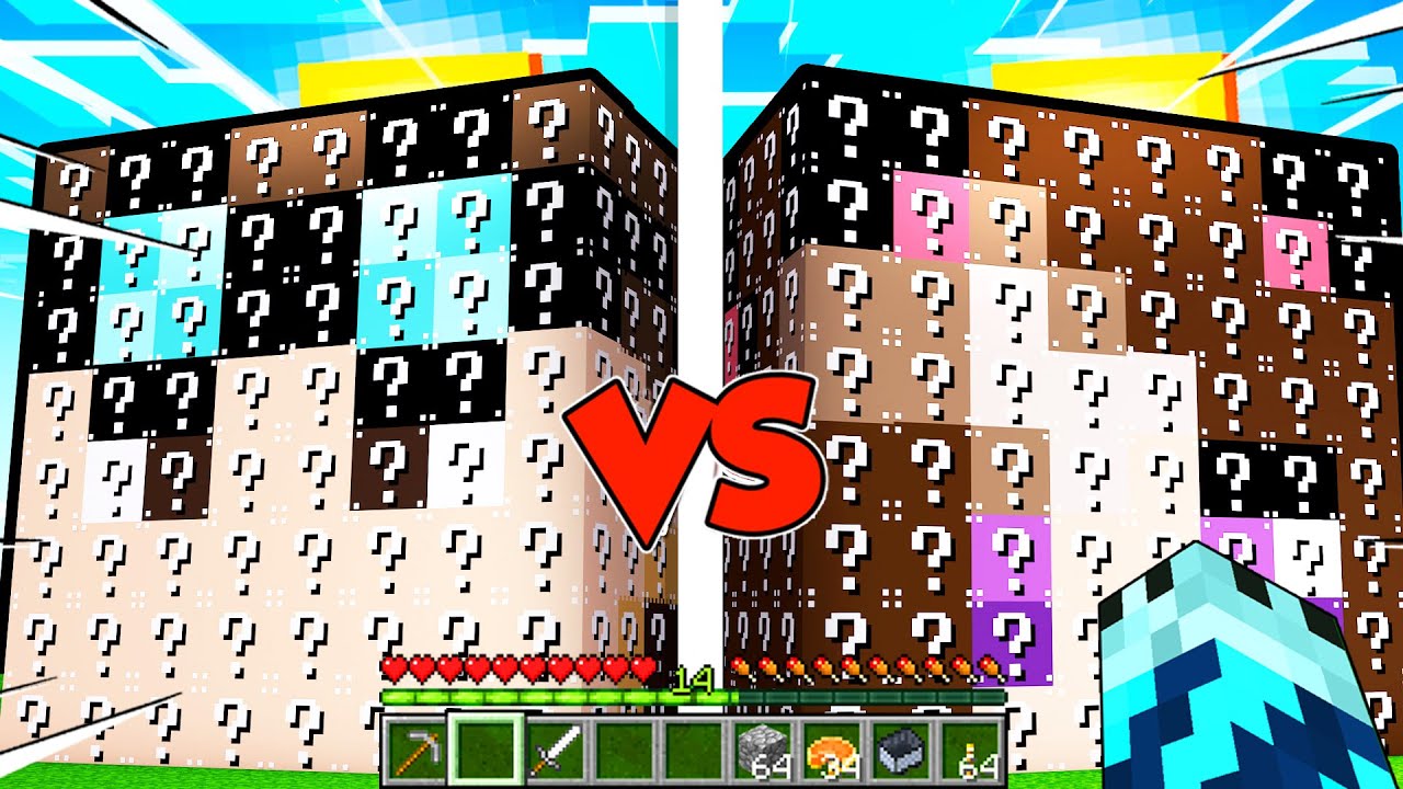 ANNA LUCKY BLOCK CONTRO LYON LUCKY BLOCK SU MINECRAFT!!