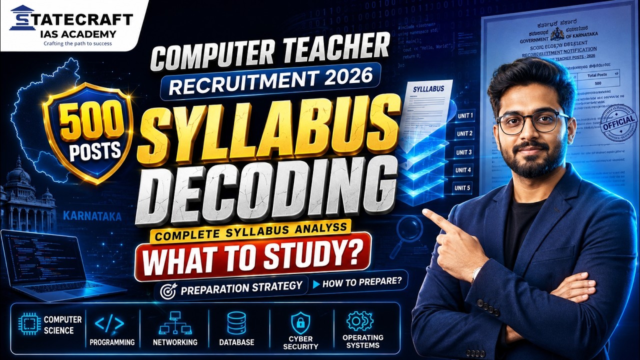 Karnataka Computer Science Teacher Recruitment 2026 | 500 Posts | Complete Syllabus Decoding