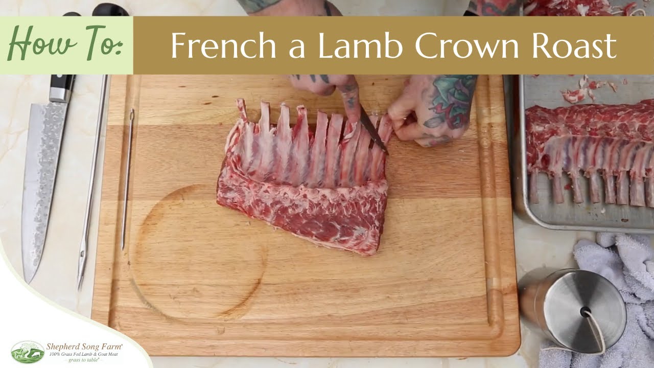 How to French a Lamb Crown Roast or Rack of Lamb