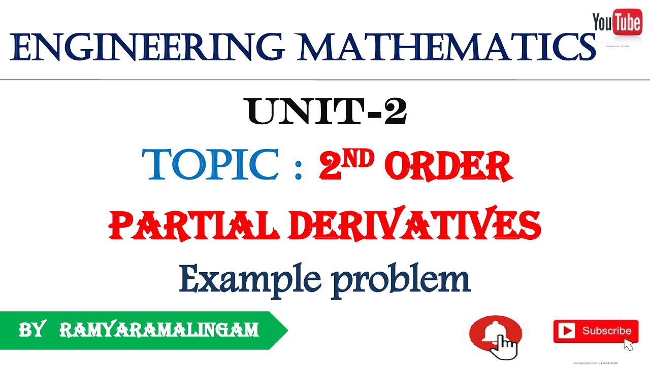 2nd order partial derivatives | example sums for partial derivatives | in tamil |