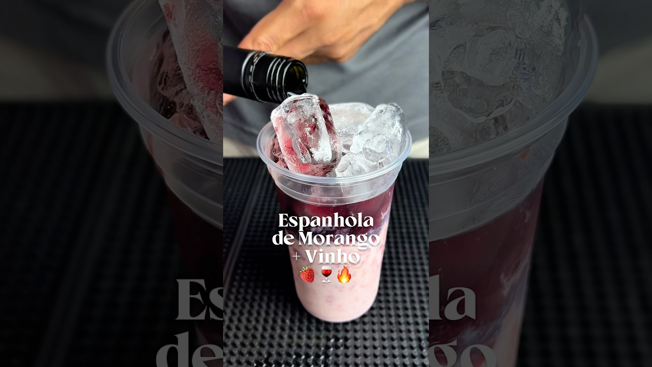 Esse drink CREMOSO de morango + vinho vai te conquistar 🤤🤌🏼
