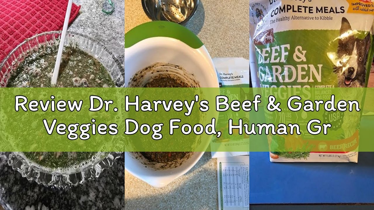 Review Dr. Harvey's Beef & Garden Veggies Dog Food, Human Grade Grain-Free Dehydrated Food for Dogs