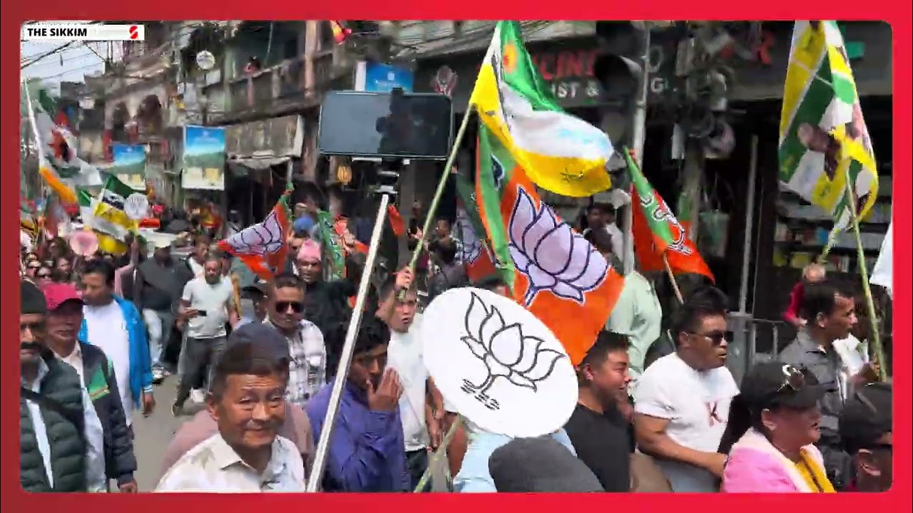BJP Candidate Bharat Chettri Files Nomination in Kalimpong