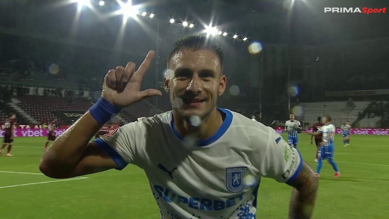 REZUMAT | CFR Cluj - Univ. Craiova 2-3. Oltenii au dat lovitura în Gruia. Petrescu a fost eliminat
