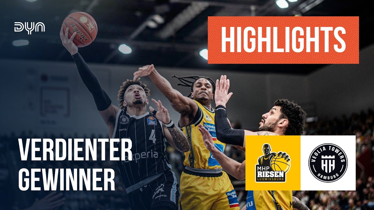Highlights: MHP RIESEN Ludwigsburg - Veolia Towers Hamburg | easyCredit BBL | Dyn Basketball
