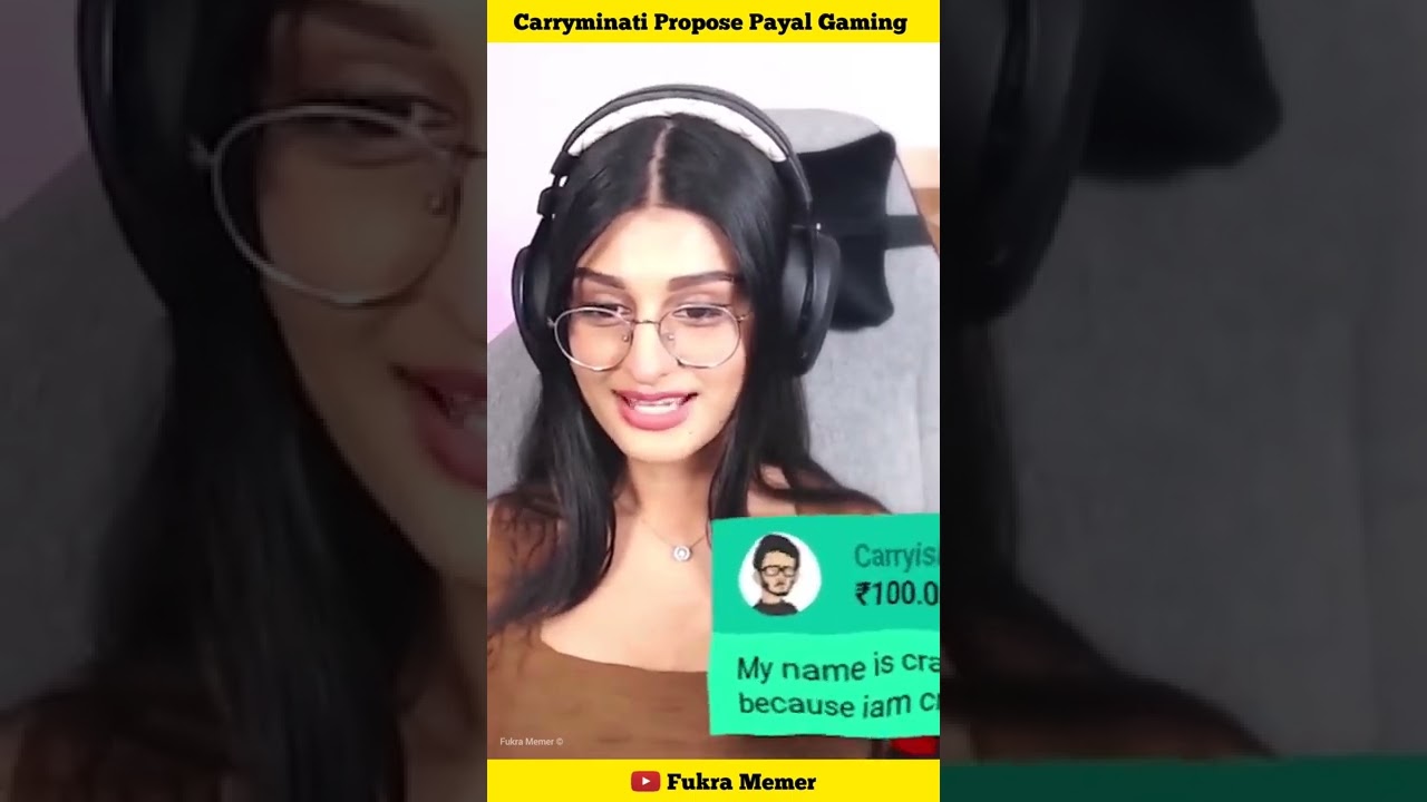 @CarryMinati Propose @PAYALGAMING | Payal Gaming Reaction On Carryminati | #shorts #carryminati