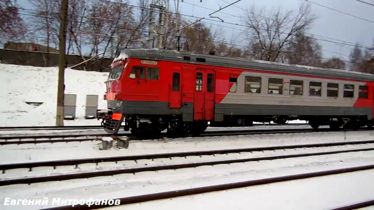 Электропоезд ЭР2К-1157 (ТЧ-31) пригородный поезд № 6059, Москва - Ожерелье.