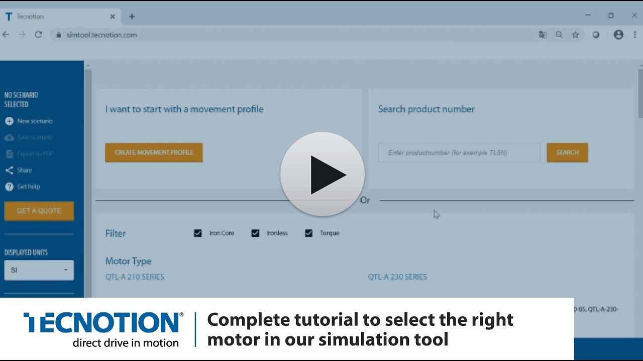 Complete tutorial to select the right motor in our simulation tool