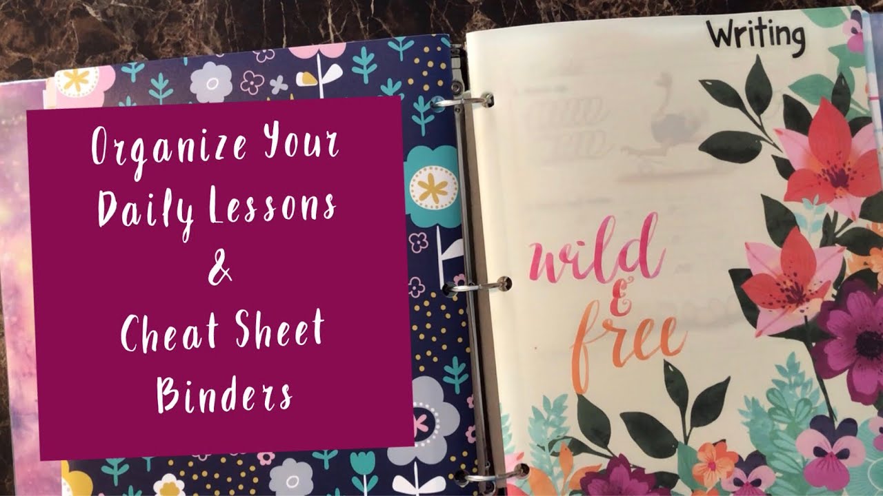 Our Daily Homeschool Binder + Charts and Cheat Sheet Binders