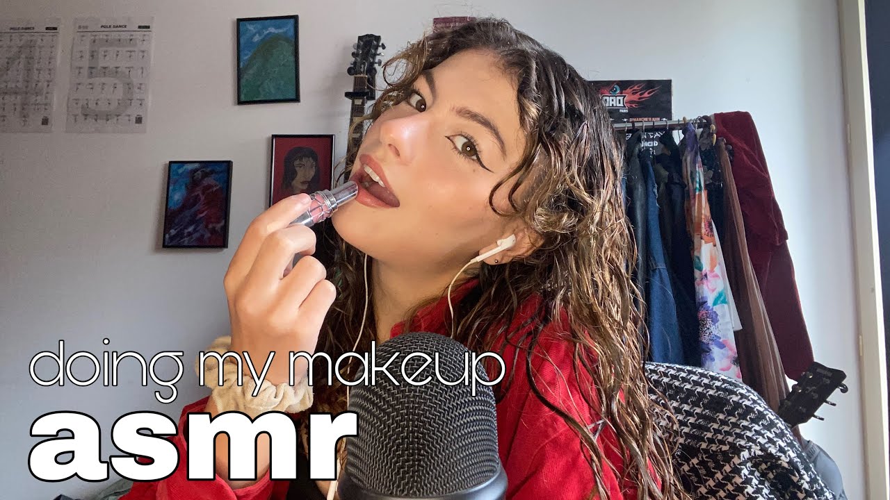 asmr: doing my makeup with you