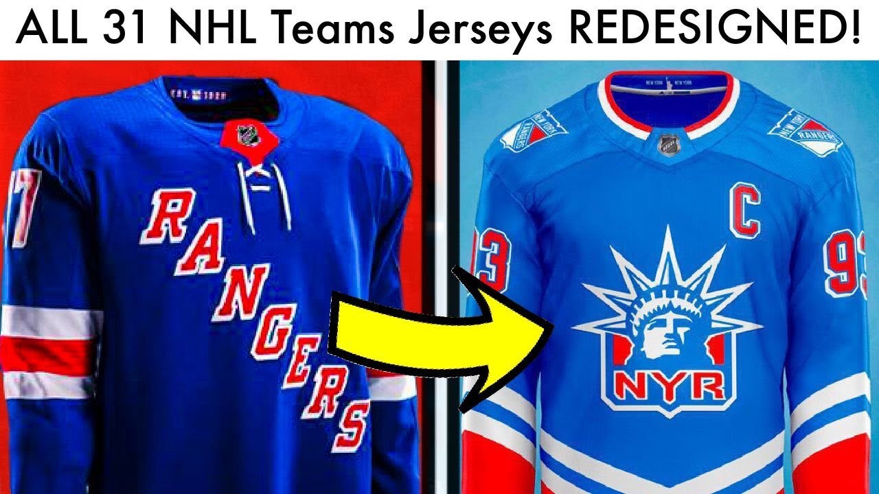 ALL 31 NHL TEAMS JERSEYS REDESIGNED!