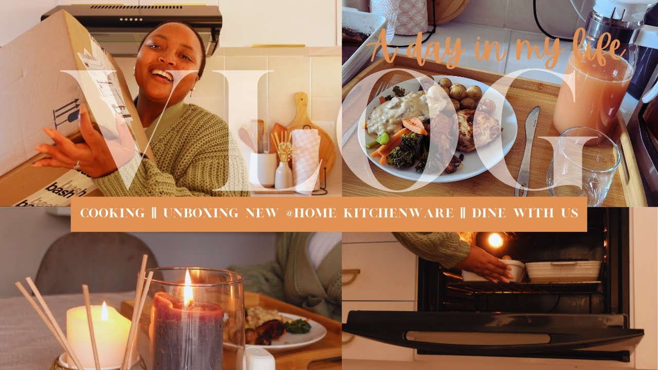 VLOG: Cook With Me | Unboxing New @home Cookware | Dine With Us | Church Duties