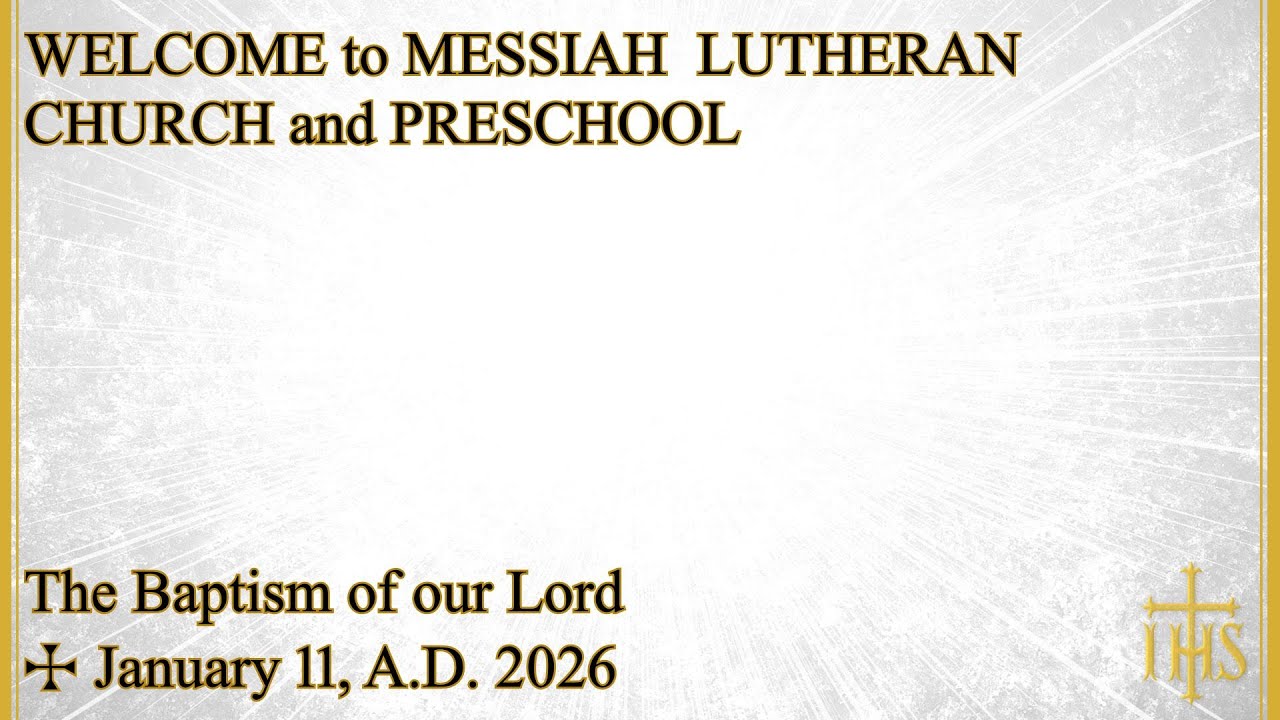 Sermon for the Baptism of Our Lord, January 11th, 2026