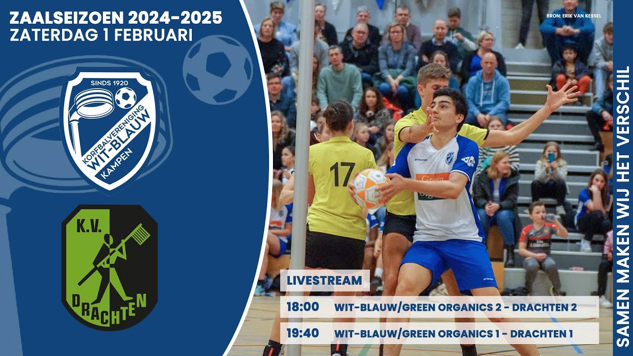 Wit-Blauw/Green Organics 1 vs. Drachten 1 (live)