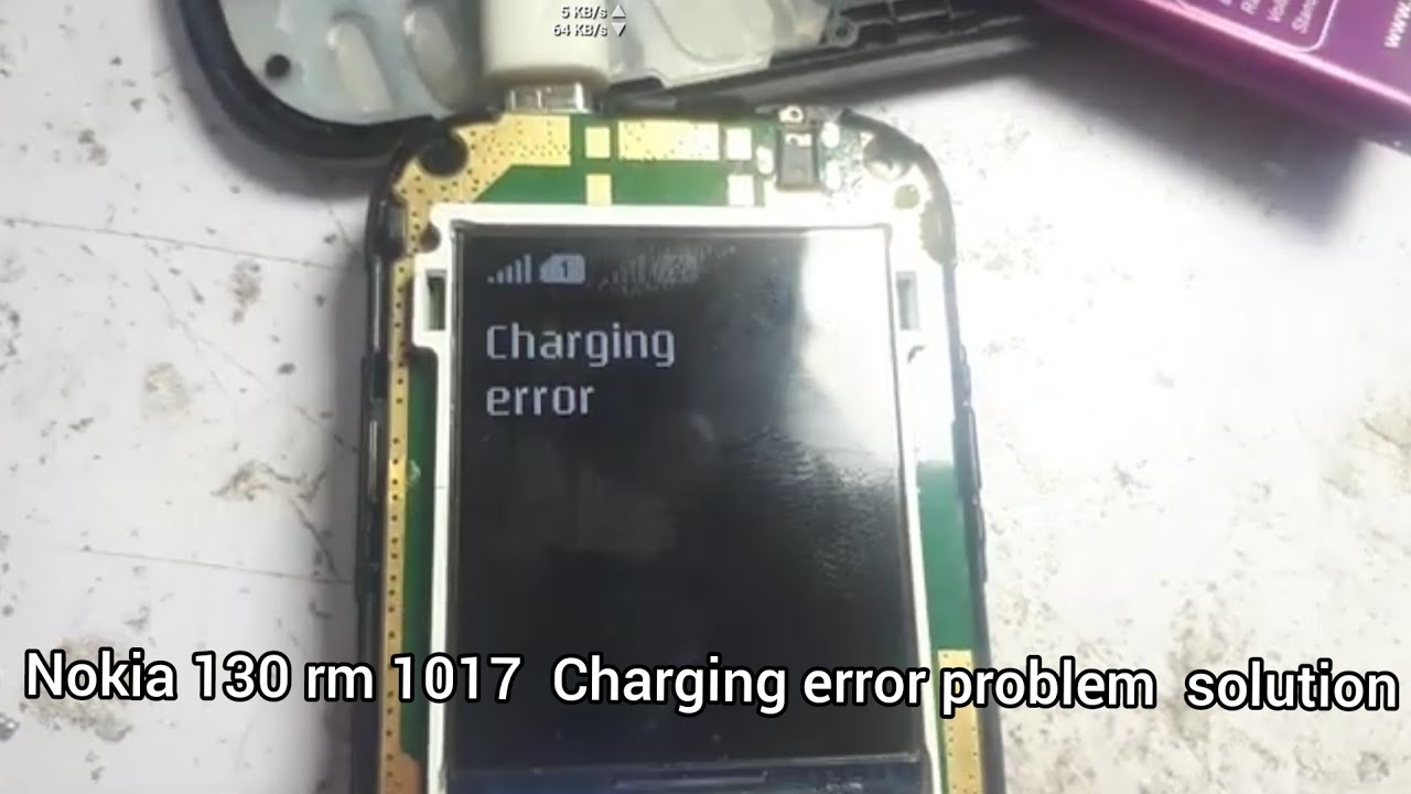 Nokia 1017  130 charging error problem solution