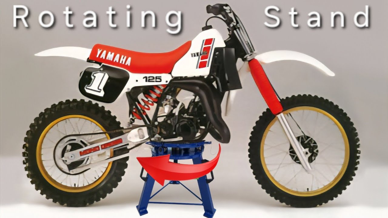 DIY Rotating Motorcycle Stand + Yamaha YZ125cc - year 1983