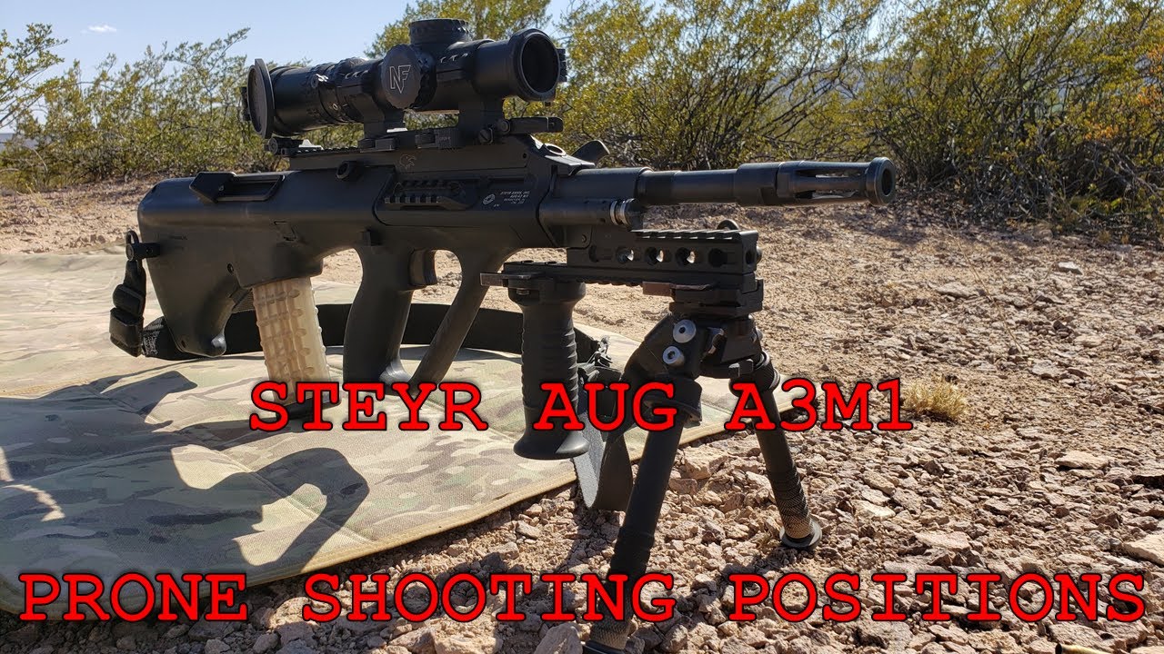 Steyr AUG Prone Shooting Positions