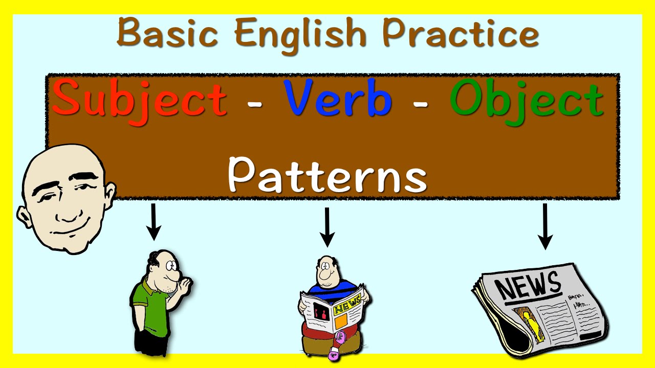 Subject + Verb + Object - SVO pattern (English grammar practice) | Learn English - Mark Kulek ESL