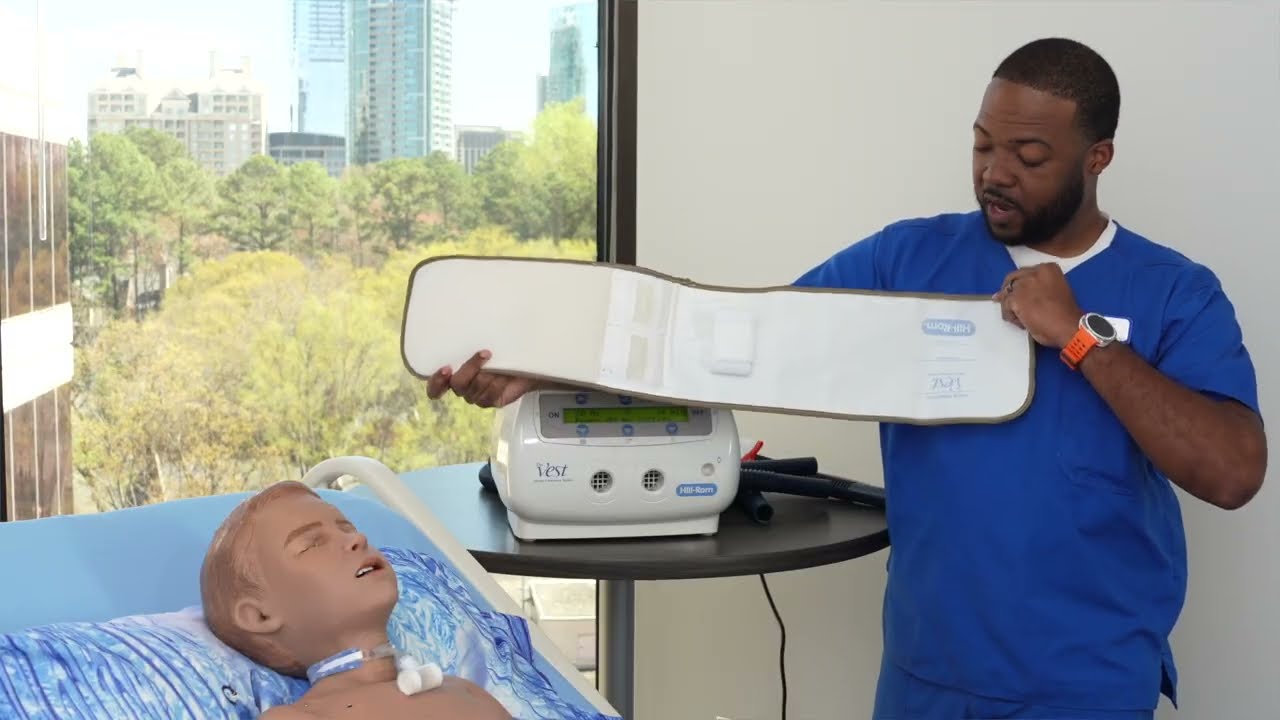 Advanced Care Partners Education: How To Use Your CPT Vest Machine... #hillrom #thevest #cpt 