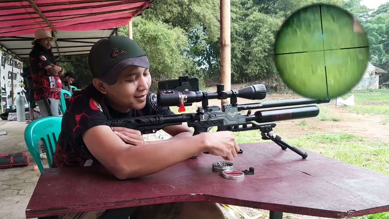 TES AKURASI DAN GRUPING PCP BOCAP PREDATOR TACTICAL FULL CNC J1-PRO 360cc ! SILVER -BLACK MANTAP ‼️