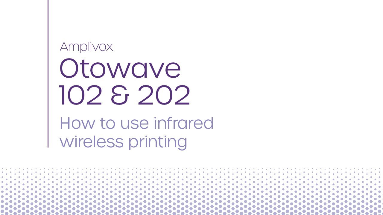 Otowave 102 & 202 | How to use infrared wireless printing