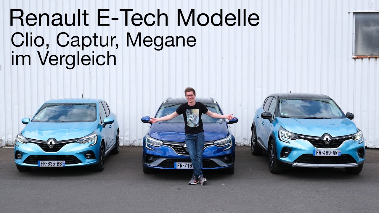 Renault Megane und Captur E-Tech Plug-in mit Clio E-Tech Hybrid in einem Test - Autophorie