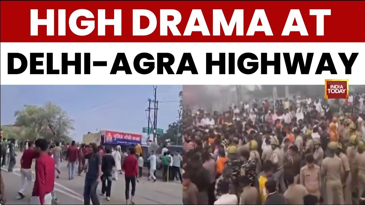 Delhi-Agra Mathura Highway Blocked After Death of &lsquo;Pharsa Wale Baba&rsquo; in Alleged Smuggler Hit Case