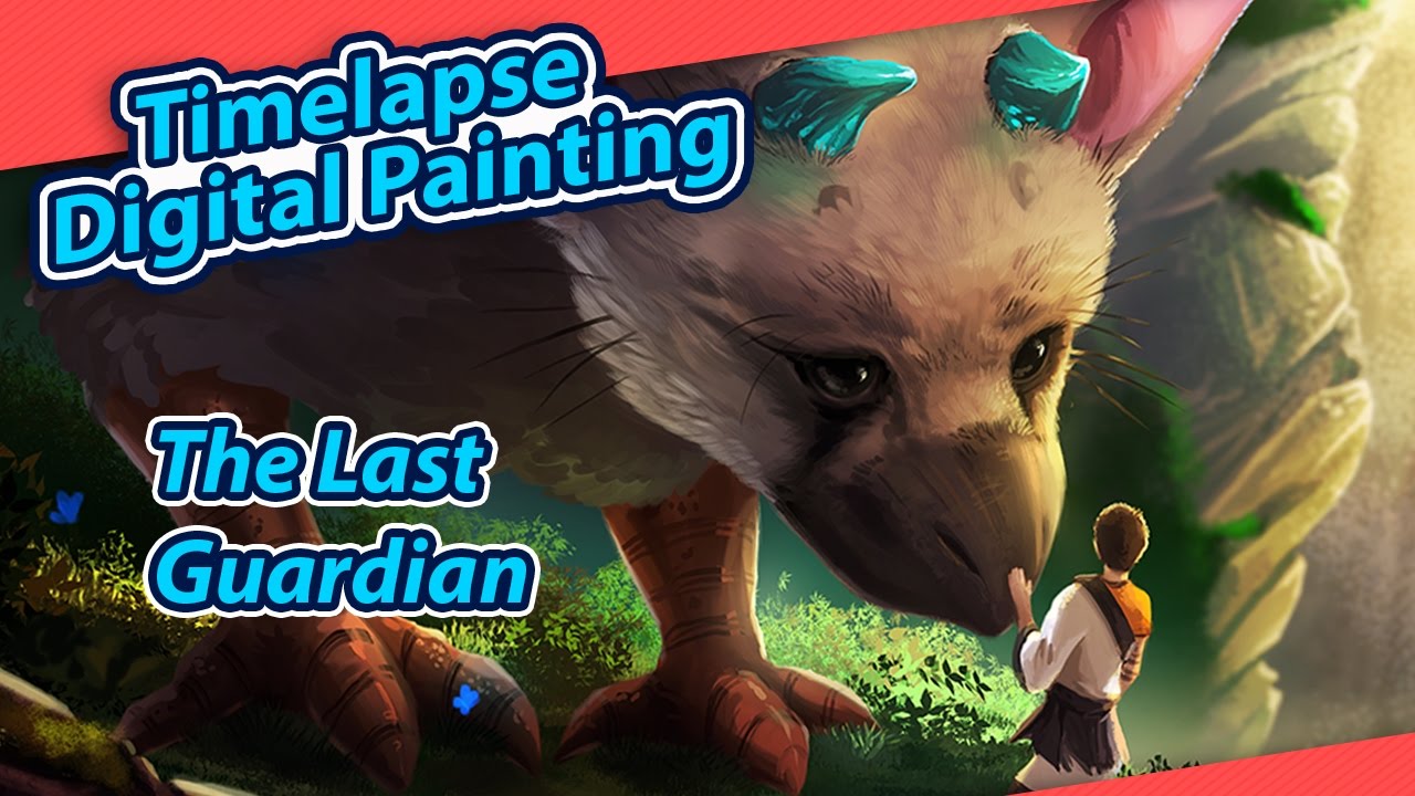 Trico from The Last Guardian - Time Lapse Digital Painting