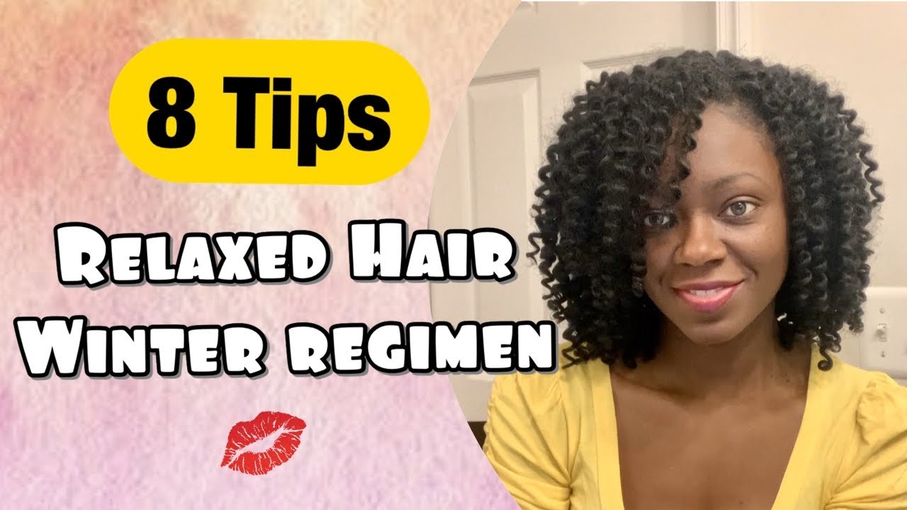 My Relaxed Hair Winter Regimen | How to Retain length in the Winter #relaxedhair #hairtips #haircare