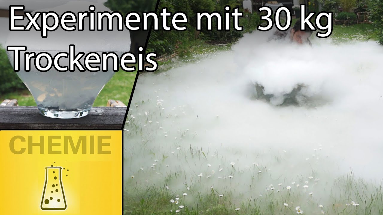 Experimente mit 30 kg (!) Trockeneis!