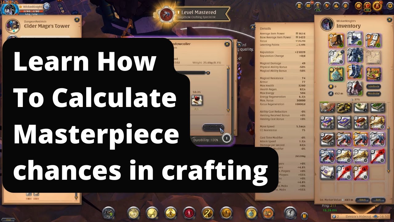 Calculating masterpiece chances in Crafting - Albion Online