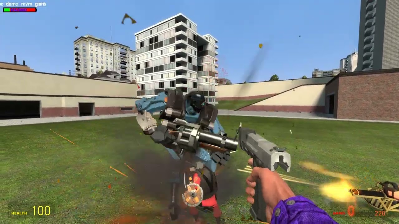 Messing Around with TF2 bots In Garry's Mod