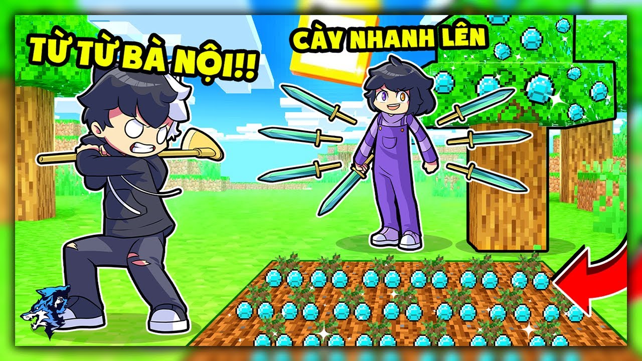 Minecraft nhưng Bạn Có Thể TRỒNG KIM CƯƠNG *Siro & Noob Ruby Chế Tạo 1 Triệu Thanh Kiếm Kim Cương 💎