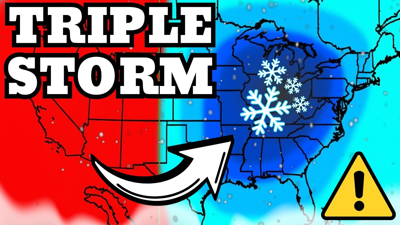 Three DANGEROUS Storms Merging Into A MONSTER - 80 Cities Forecast
