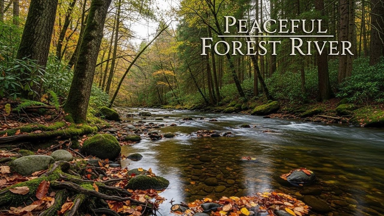 River Flow Through Forest 🌲🌊 Peaceful Soundscape for Sleep and Inner Peace #2492