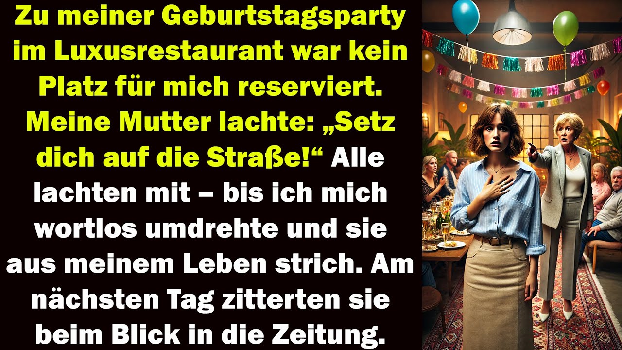 Kein Platz auf meiner Party – ich ging. Am nächsten Tag zitterten sie beim Blick in die Zeitung.