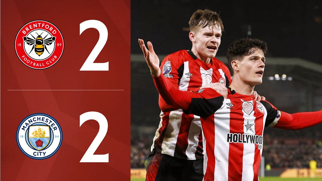 DRAMA as N&oslash;rgaard and Wissa score late! | Brentford 2-2 Manchester City | Premier League Highlights